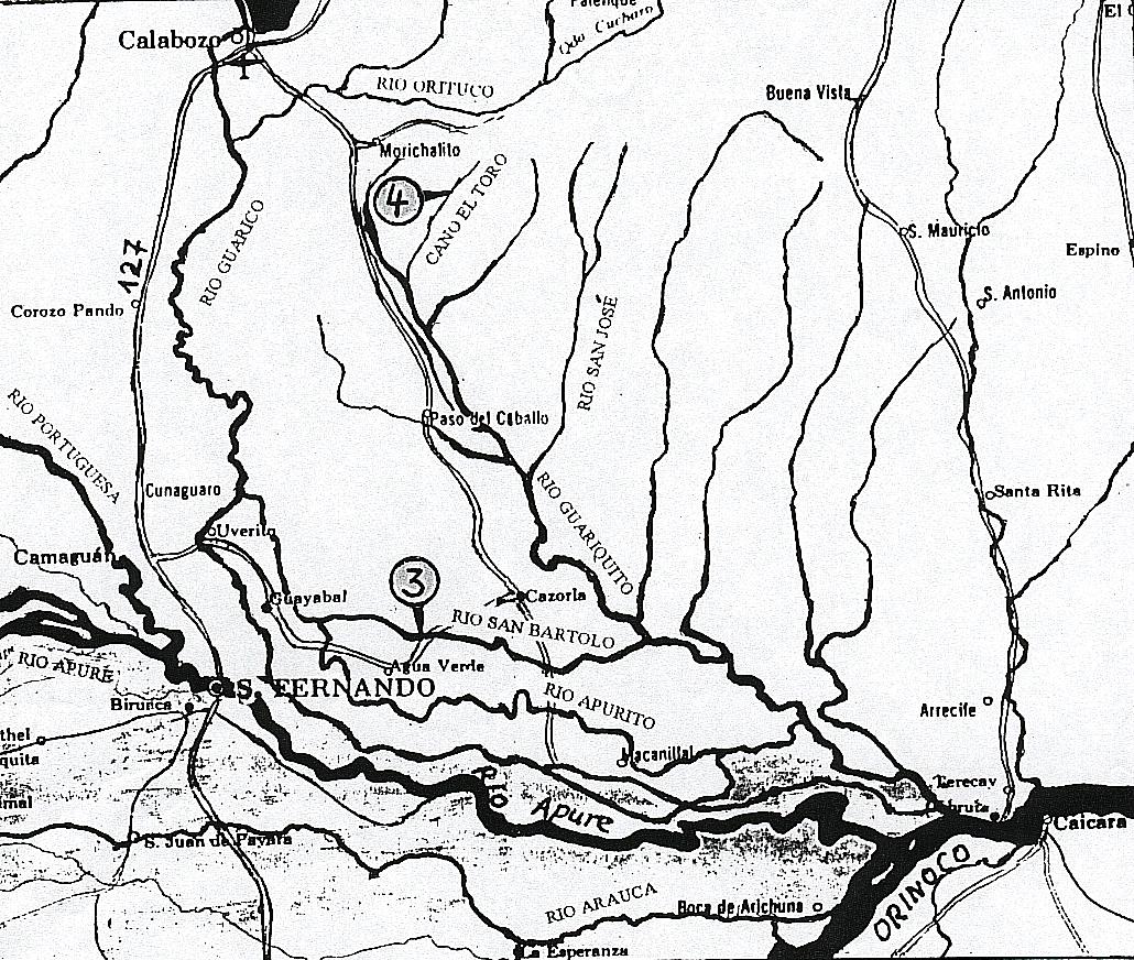 3.  Rio San Bartolo, Fundort von Mesonauta cf. egregius - 4.  Cano el Toro, Fundort von Mesonauta insignis